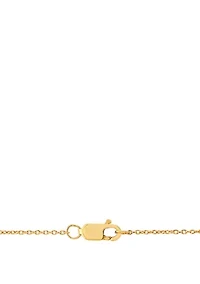 1/10 ct. t.w. Diamond Oval Pendant Necklace in 10K Yellow Gold 