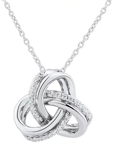 1/10 ct. t.w. Diamond Pendant Necklace in Sterling Silver