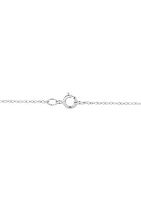 1/8 ct. t.w. Diamond Heart and Love Pendant with 18" Rope Chain Sterling Silver