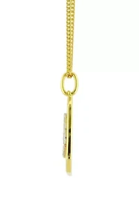 1/10 ct. t.w. Diamond Necklace with 18" Curb Chain in Sterling Silver