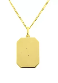 1/10 ct. t.w. Diamond Necklace with 18" Curb Chain in Sterling Silver
