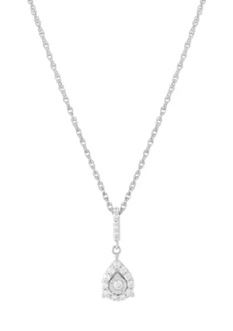 1/5 ct. t.w. Lab Grown Diamond Pendant with 18" Cable in Sterling Silver