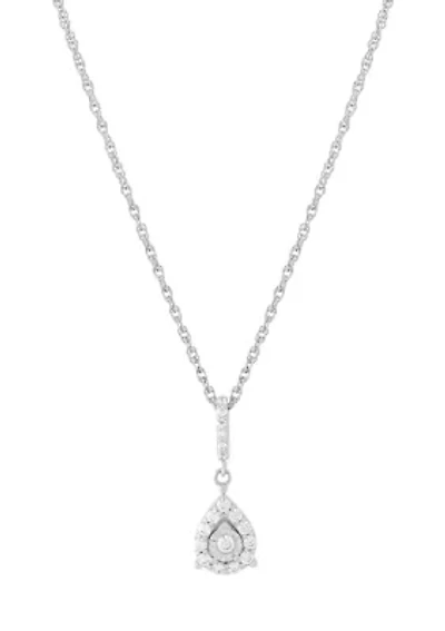 1/5 ct. t.w. Lab Grown Diamond Pendant with 18" Cable in Sterling Silver
