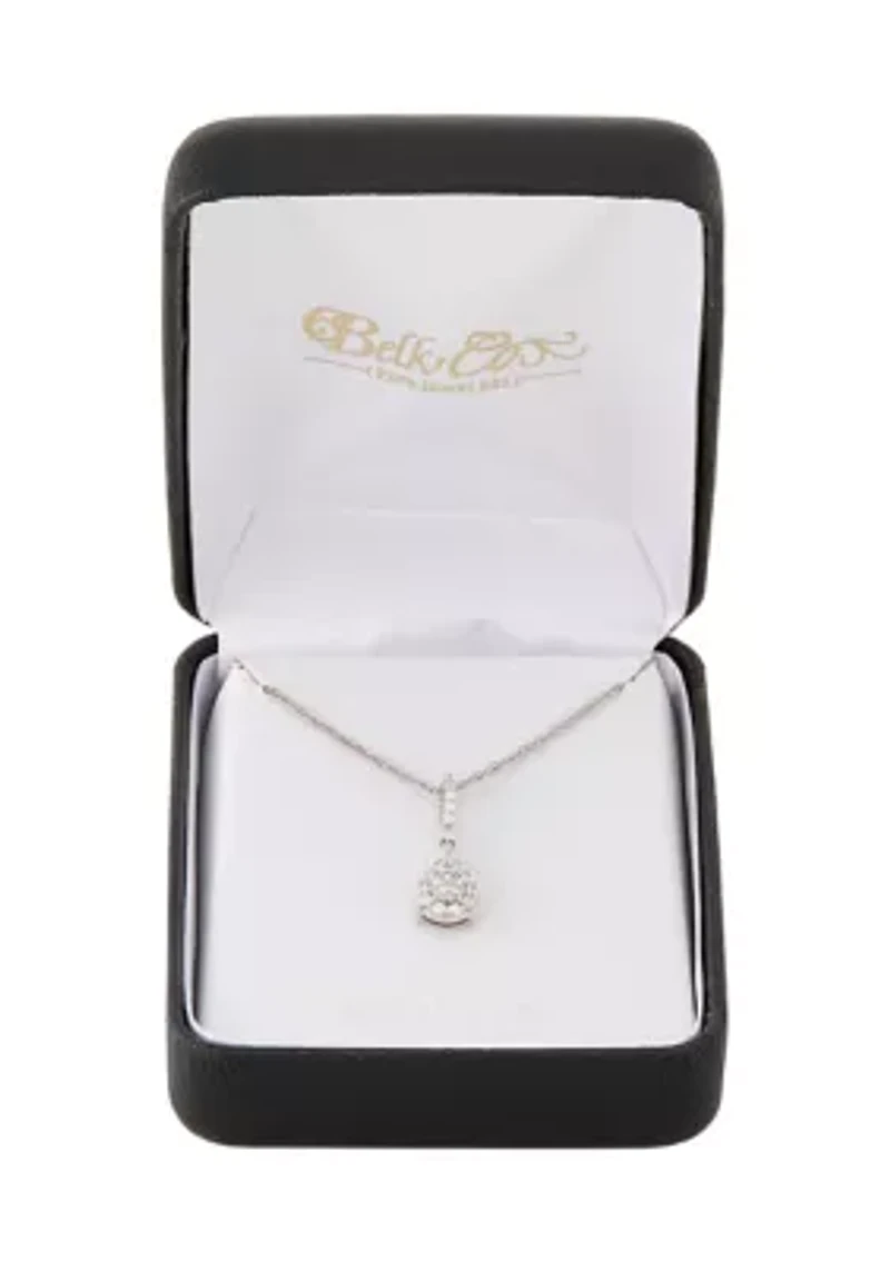 1/5 ct. t.w. Lab Grown Diamond Pendant with 18" Cable in Sterling Silver