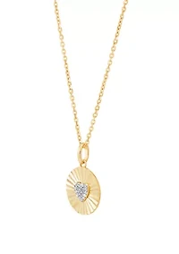 1/10 ct. t.w. Diamond Circle Pendant Necklace with 20" Cable Chain in Sterling Silver