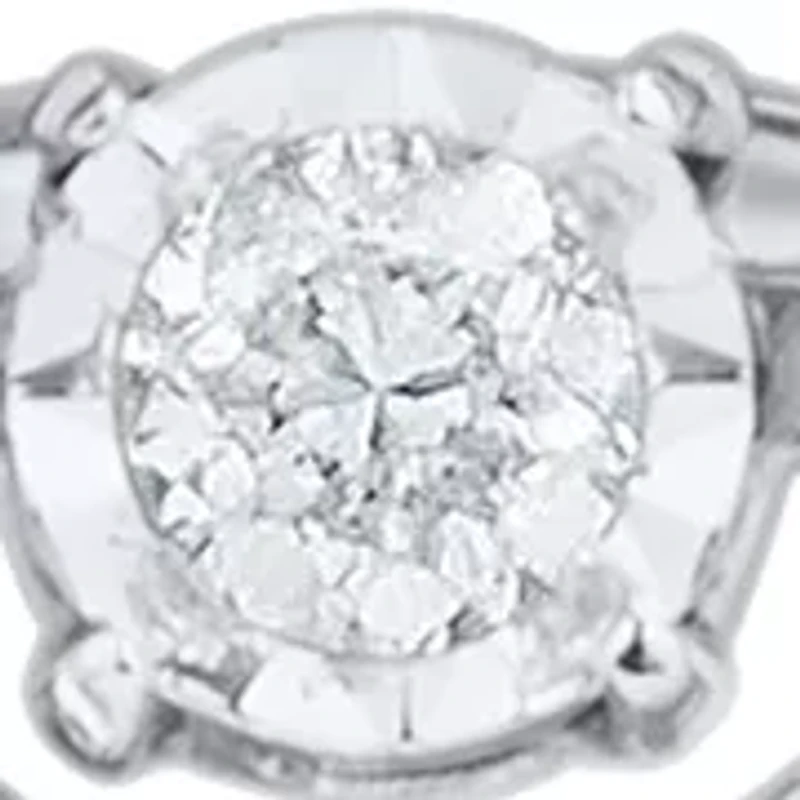1/3 ct. t.w. Diamond Pendant with 18" Cable Chain in 10K White Gold