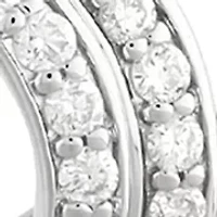 Lab Grown 1 ct. t.w. Diamond Heart Pendant Necklace with 18" Rope Chain in Sterling Silver