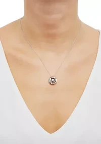 1/10 ct. t.w. Lab Created Diamond Pendant Necklace with 18" Cable Chain in Sterling Silver