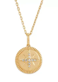 Diamond Pendant with 17" Cable Chain