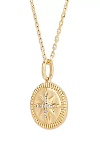 Diamond Pendant with 17" Cable Chain