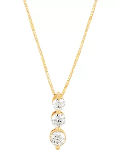 1/3 ct. t.tw. Lab Grown Diamond Pendant with 18" Box Chain in 10K Yellow Gold