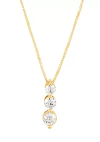 1/3 ct. t.tw. Lab Grown Diamond Pendant with 18" Box Chain in 10K Yellow Gold