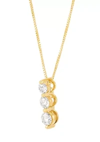 1/3 ct. t.tw. Lab Grown Diamond Pendant with 18" Box Chain in 10K Yellow Gold