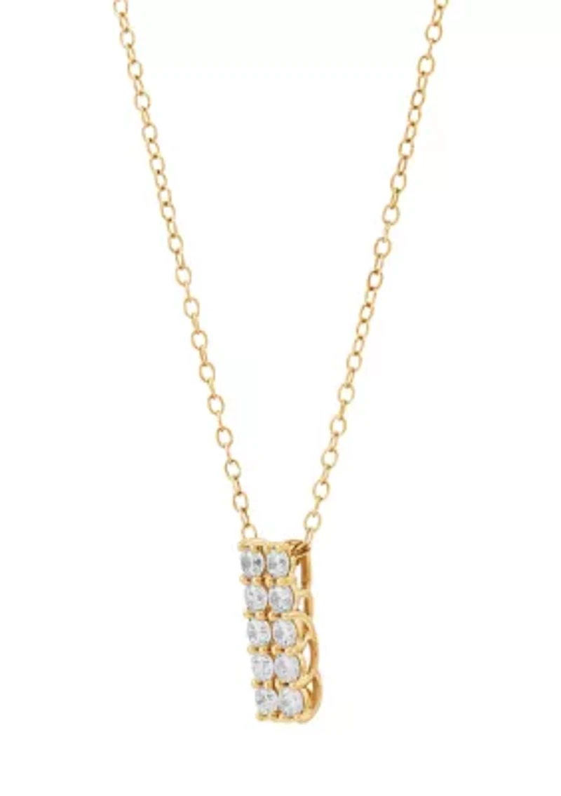 1/2 ct. t.w. Lab Grown Diamond Pendant with 18" Box Chain in 10K Yellow Gold
