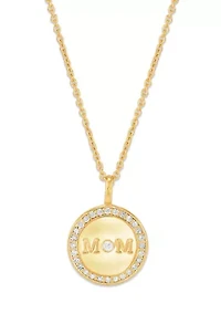 Pendant with 18" Cable Chain in Gold over Sterling Silver