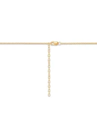 Pendant with 18" Cable Chain in Gold over Sterling Silver