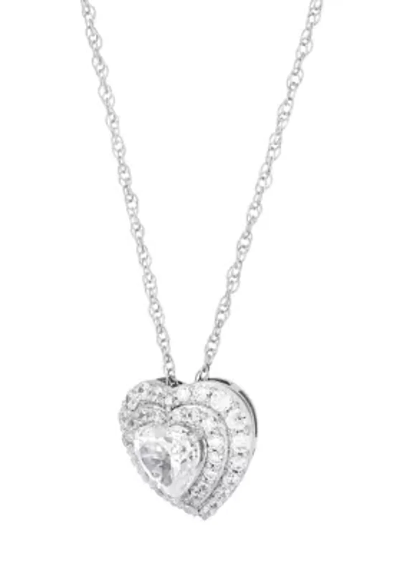 1.5 ct. t.w. Lab Grown Diamond Pendant with 18" Singapore Chain in 10K White Gold