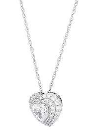 1.5 ct. t.w. Lab Grown Diamond Pendant with 18" Singapore Chain in 10K White Gold
