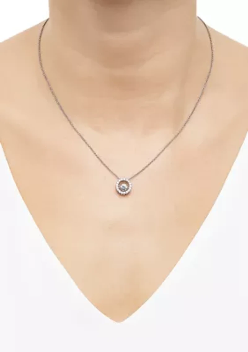 1.5 ct. t.w. Lab Grown Diamond Pendant with 18" Singapore Chain in 10K White Gold