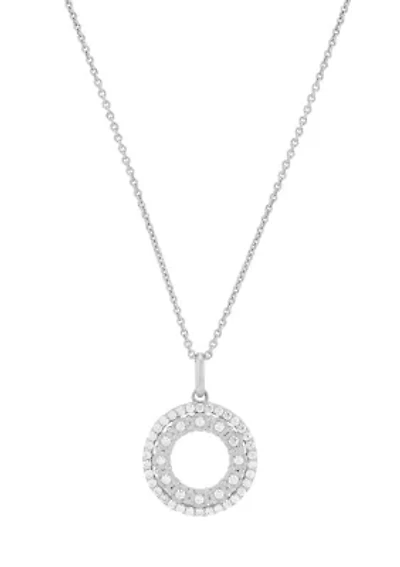1/3 ct. t.w. Lab Grown Diamond Pendant Necklace with 18'' Cable Chain in Sterling Silver