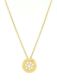1/4 ct. t.w. Lab-Grown Diamond Pendant Necklace with 18" Cable Chain Gold Over Sterling Silver