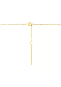 1/4 ct. t.w. Lab Grown Diamond Cross Pendant with 18'' Cable Chain in Gold over Sterling Silver