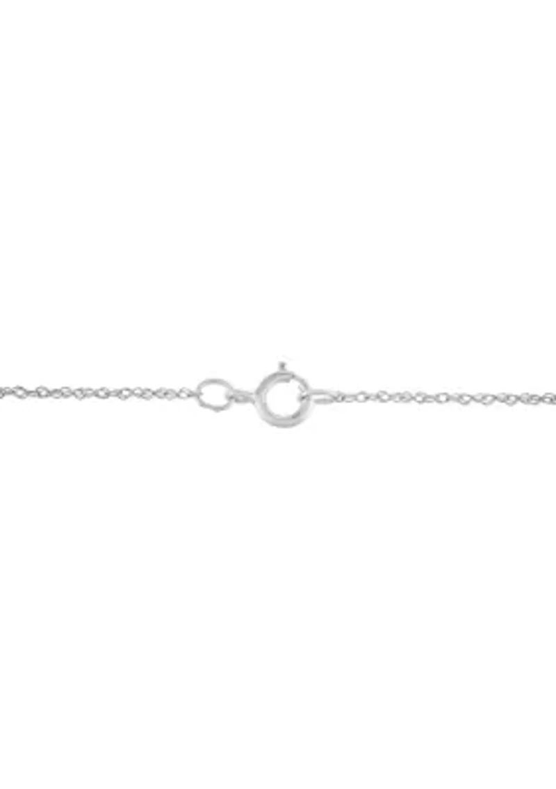 1/2 ct. t.w. Lab Grown Diamond Pendant with 18" Cable Chain in 10K White Gold