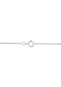 1/2 ct. t.w. Lab Grown Diamond Pendant with 18" Cable Chain in 10K White Gold