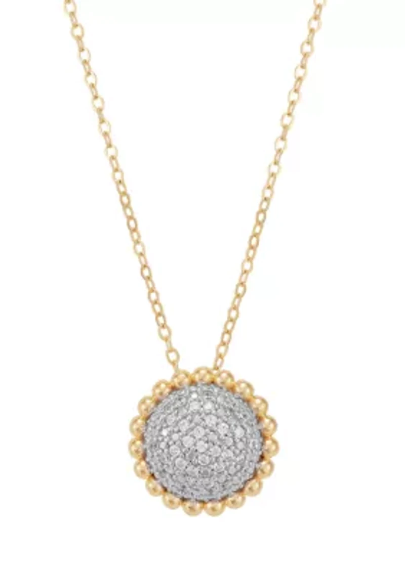 1/5 ct. t.w. Lab Grown Diamond Pendant with 18" Cable Chain in Sterling Silver