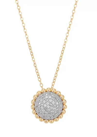 1/5 ct. t.w. Lab Grown Diamond Pendant with 18" Cable Chain in Sterling Silver