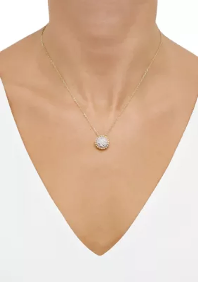 1/5 ct. t.w. Lab Grown Diamond Pendant with 18" Cable Chain in Sterling Silver