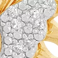1/10 ct. t.w. Lab Grown Diamond Butterfly Pendant with 18" Gold Over Silver Cable Chain