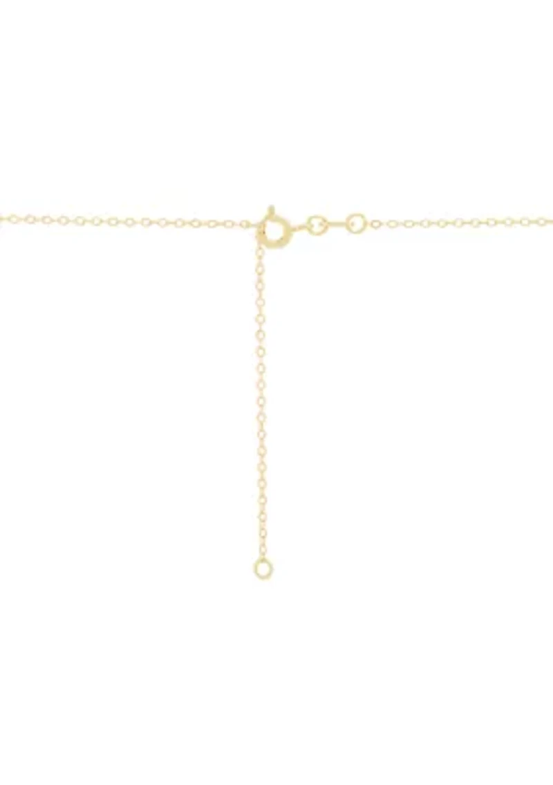 1/10 ct. t.w. Lab Grown Diamond Butterfly Pendant with 18" Gold Over Silver Cable Chain