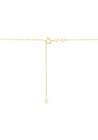 1/10 ct. t.w. Lab Grown Diamond Butterfly Pendant with 18" Gold Over Silver Cable Chain