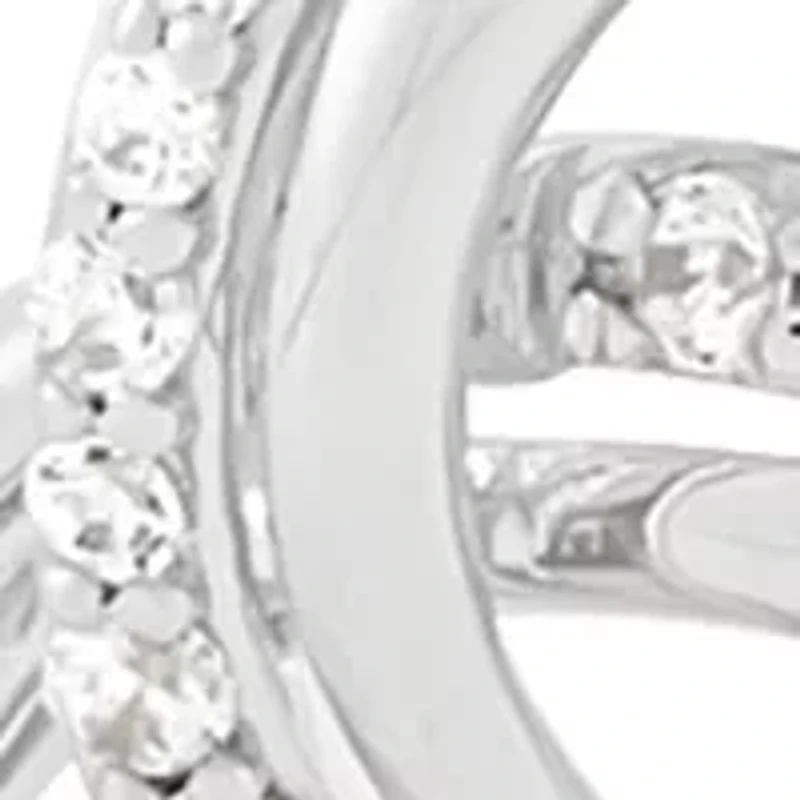  1/5 ct. t.w. Lab Grown Diamond Love Knot Pendant with 18" Cable Chain in Sterling Silver