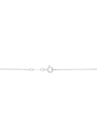  1/5 ct. t.w. Lab Grown Diamond Love Knot Pendant with 18" Cable Chain in Sterling Silver