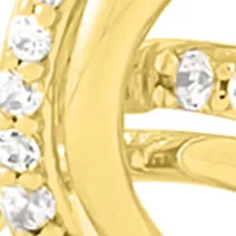 1/5 ct. t.w. Lab Grown Diamond Love Knot Pendant with 18" Cable Chain in Gold Over Silver