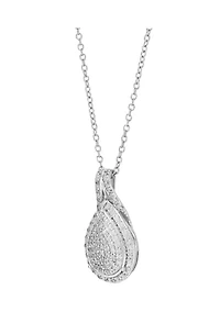 1/2 ct. t.w. Lab Grown Diamond Pendant Necklace with 18" Cable Chain in Sterling Silver