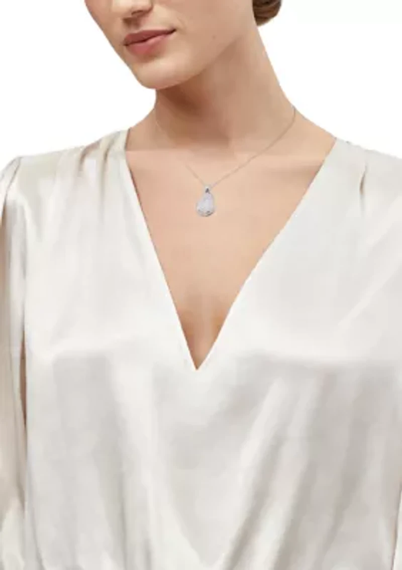 1/2 ct. t.w. Lab Grown Diamond Pendant Necklace with 18" Cable Chain in Sterling Silver