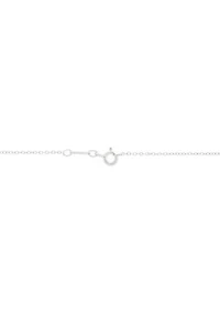 Lab Grown Diamond Accent Dog Pendant with 18" Cable Chain in Sterling Silver