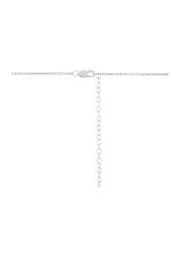 1/4 ct. t.w. Lab Grown Diamond Cross Pendant Necklace with 18" Cable Chain in Sterling Silver