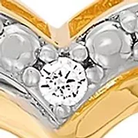 1/4 ct. t.w. Lab Grown Diamond Heart Pendant with 18" Cable Chain in Gold Over Sterling Silver