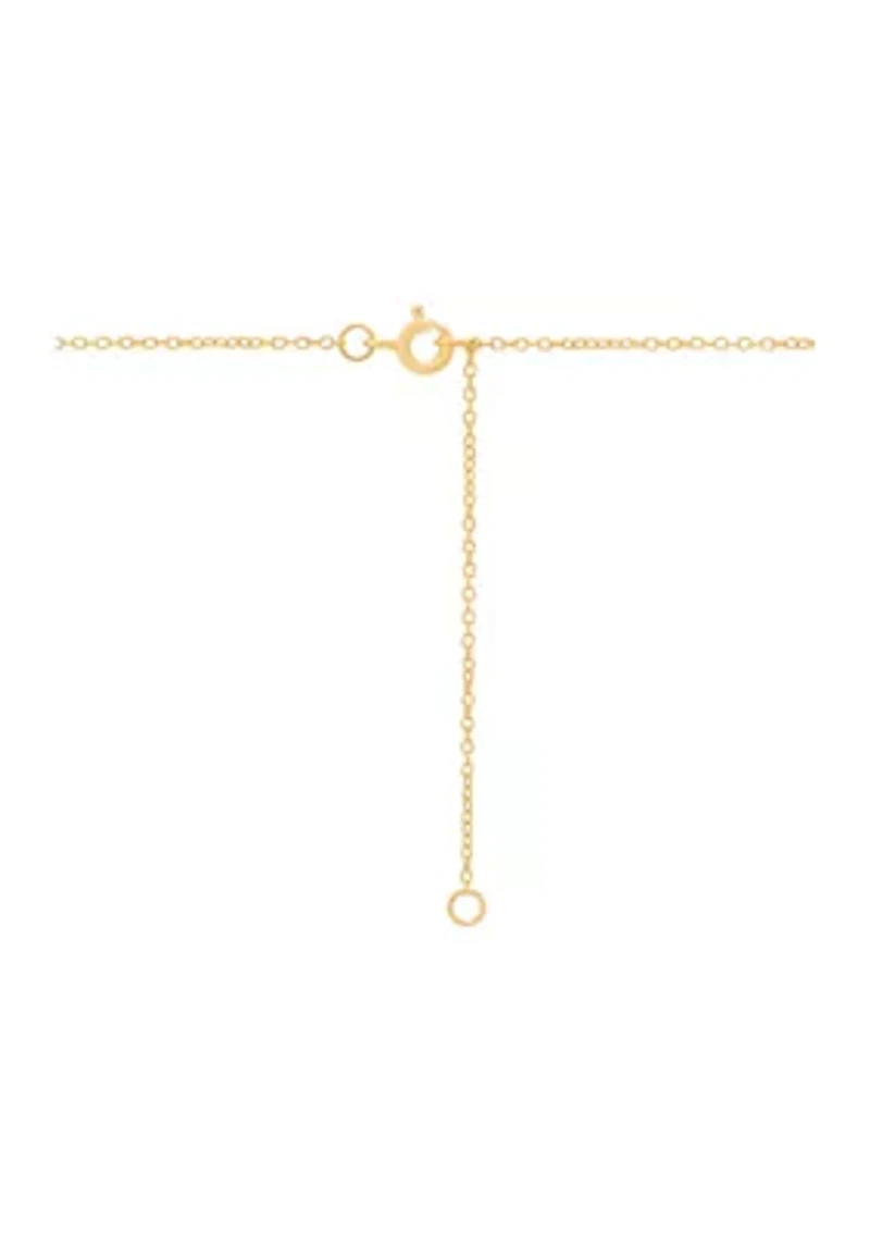 1/4 ct. t.w. Lab Grown Diamond Heart Pendant with 18" Cable Chain in Gold Over Sterling Silver