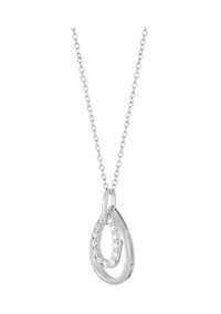 1/4 ct. t.w. Lab Grown Diamond Pendant Necklace with 18" Cable Chain in Sterling Silver