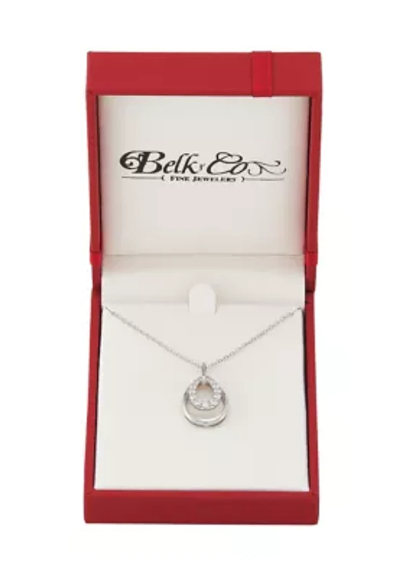 1/4 ct. t.w. Lab Grown Diamond Pendant Necklace with 18" Cable Chain in Sterling Silver