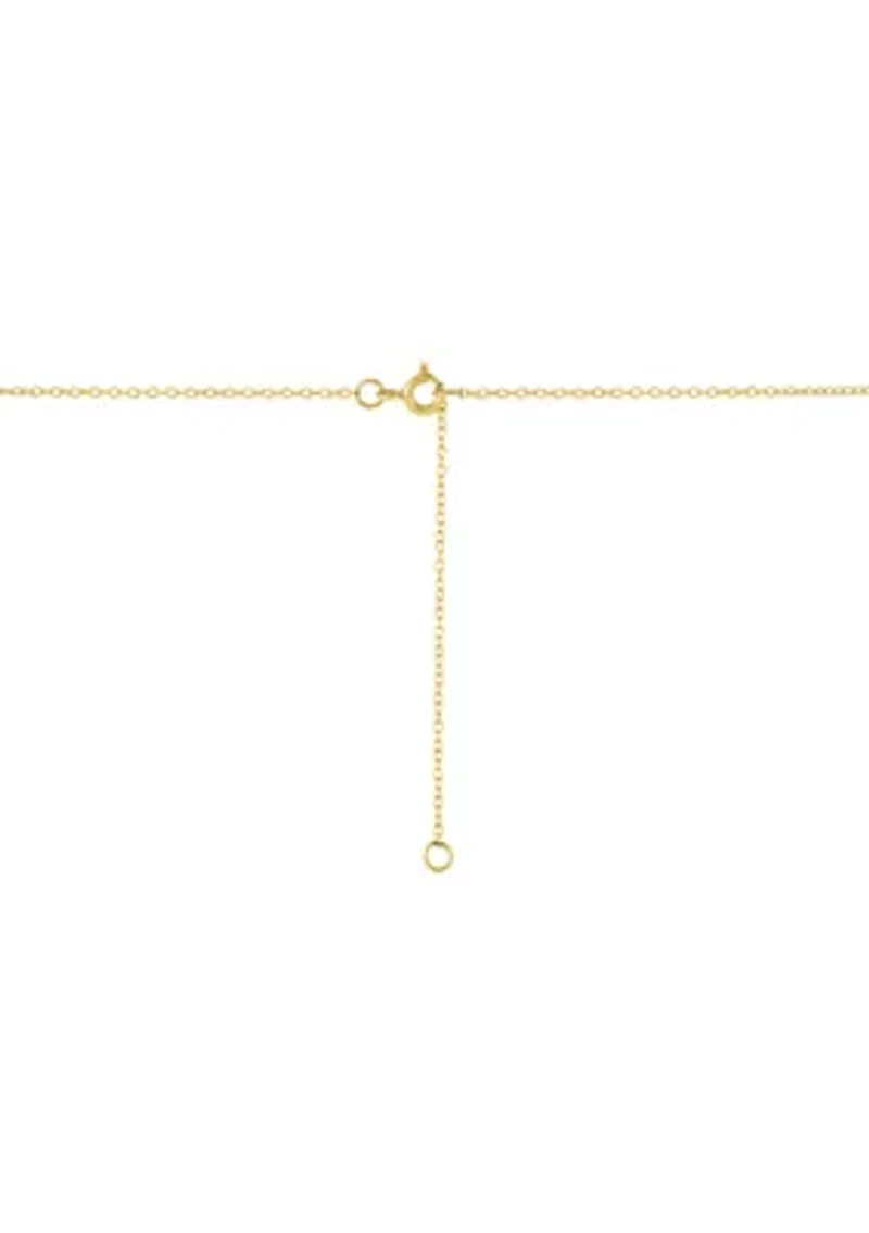1/4 ct. t.w. Lab Grown Diamond Pendant with 18" Cable Chain Gold Over Silver