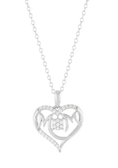 1/5 ct. t.w. Lab Grown Diamond Heart Pendant with 18" Cable Chain