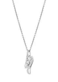 1 ct. t.w. Lab Grown Diamond Pendant with 16" Cable Chain in 10K White Gold