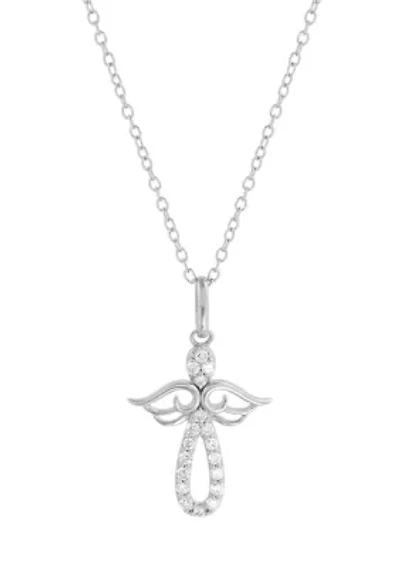 1/5 ct. t.w. Lab Grown Diamond Pendant with 18" Cable Chain in Sterling Silver