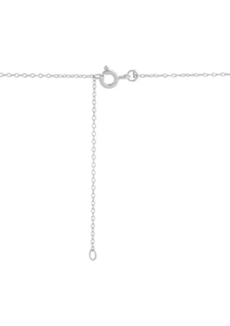  1/5 ct. t.w. Lab Grown Diamond Pendant with 18" Cable Chain in Sterling Silver